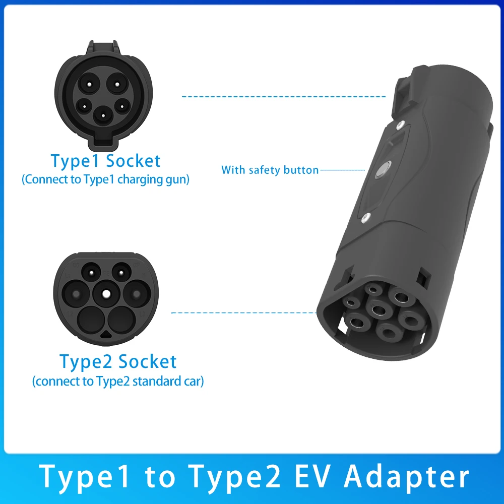 J1772 to Type 2 & GB/T EV Char - Ev Charger Adapter recension och pris